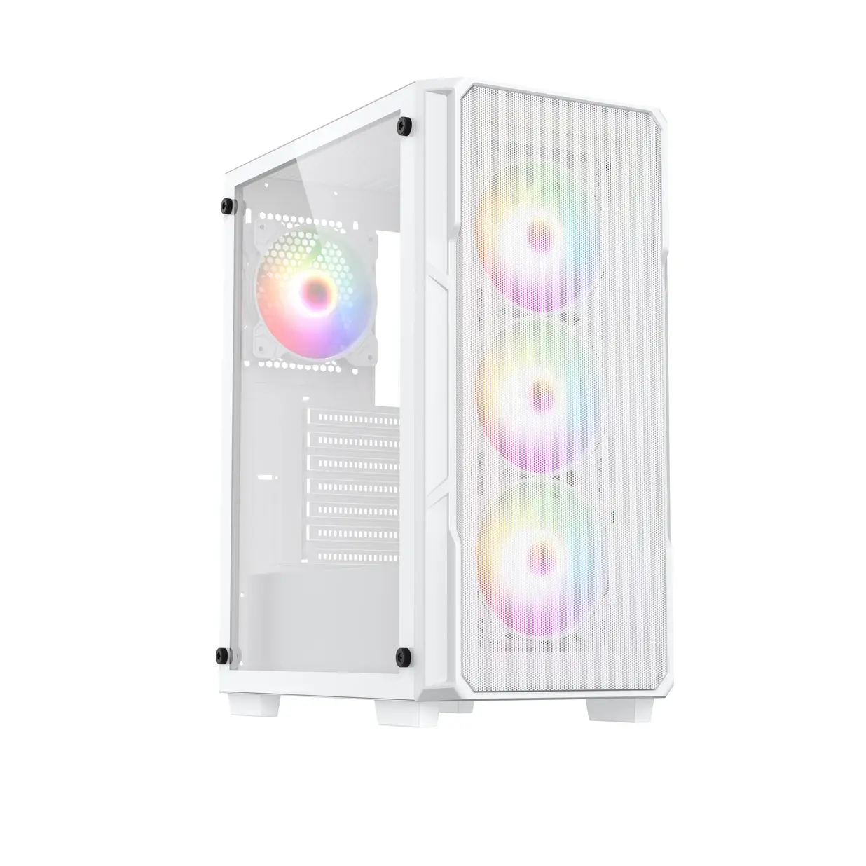 CASE RAIDMAX V212 4FAN WHITE RGB